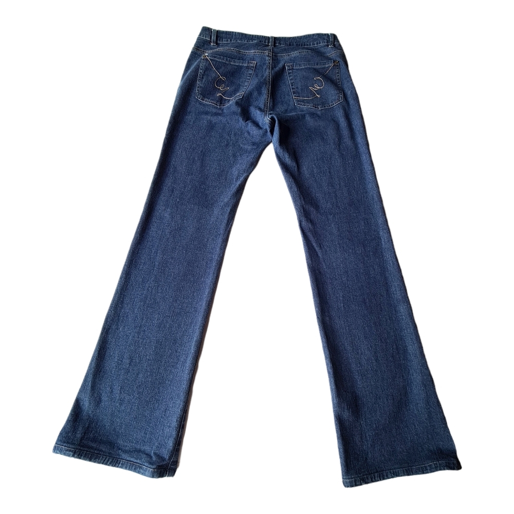 Vintage Carla Zampatti 10 Women's Bootcut Denim Blue Jeans - Picture 4 of 10